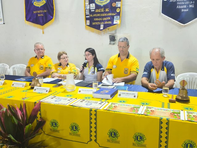  VISITA DO GOVERNADOR DO DISTRITO LB-3 DG CaL STELA MARIS SILVA ANDRADE E SUA COMITIVA AO LIONS CLUBE DE ABAETÉ DR. AVELINO DIRINO ARRUDA NO DIA 13 DE MARÇO DE 2026 – REUNIÃO DE SERVIÇO